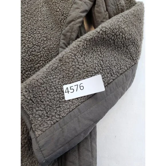 RUFF HEWN Cozy Gray Faux Sherpa Fleece Full Zip L Wicking Cabin Outdoor Neutral - Picture 10 of 10